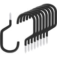 thumbnail image 1 of 8 Pack Bike Hanger Storage Hook Rack, Rubber Coated Heavy Duty Large Screw in Ceiling Hooks for Garage Wall and Ceiling Bicycle Storage, Utility Tool Hanger (Black), 1 of 4