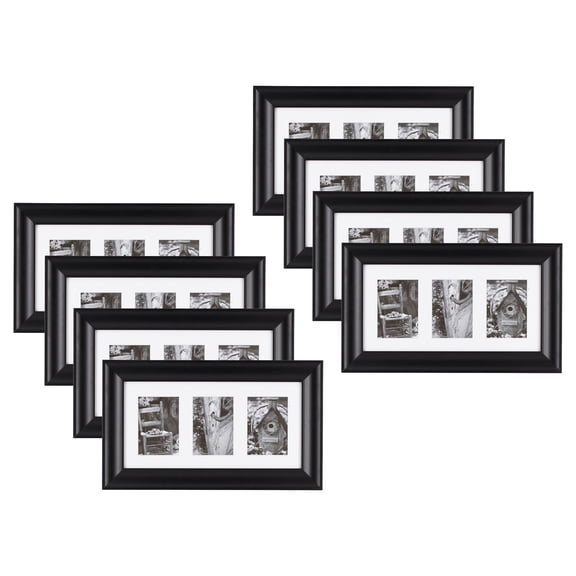 Studio Decor Black 10" x 20" 3 Opening Gallery Frame, 8 Pack