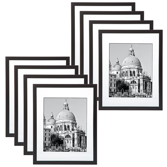 Studio Décor® 8 Pack Black 11" x 14" Glass Float Frame for Pictures ...