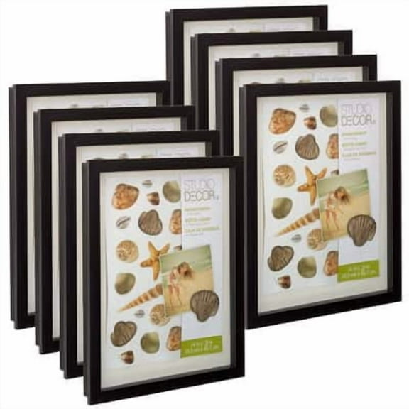 14" x 18" Black Shadow Box by Studio Decor - Memory Box Display Case for Keepsakes - Mementos - and Memorabilia - Bulk 8 Pack