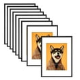 8 Pack Black 8.5x11 Bulk Photo Frames, Sturdy Metal 12x16 Frame Matted