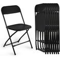 thumbnail image 1 of 8 Pack Black Folding Chairs, Portable Stackable  Foldable Chair, Indoor Outdoor Plastic Folding Chair for Events/Office/Home/Wedding/Party, 400lbs Capacity, 1 of 16