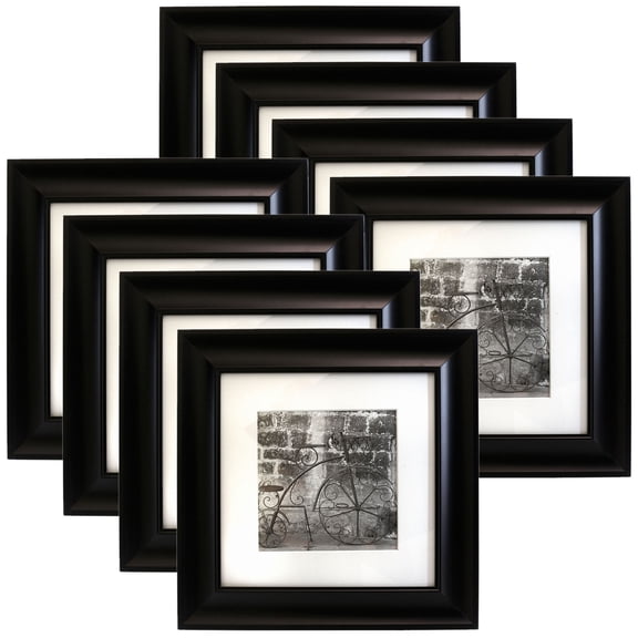 Studio Decor Black Frame with Mat, Gallery, 8 Pack
