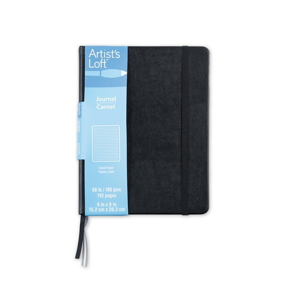Artist's Loft Black Hardcover Lined Journal, 8 Pack