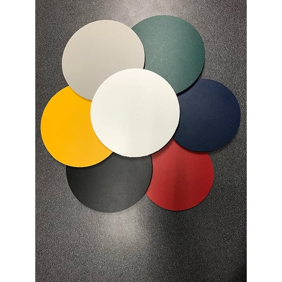 8 Pack - Black PVC Foam Sintra Circle 1/4" Thick Circle Disc 6" Diameter