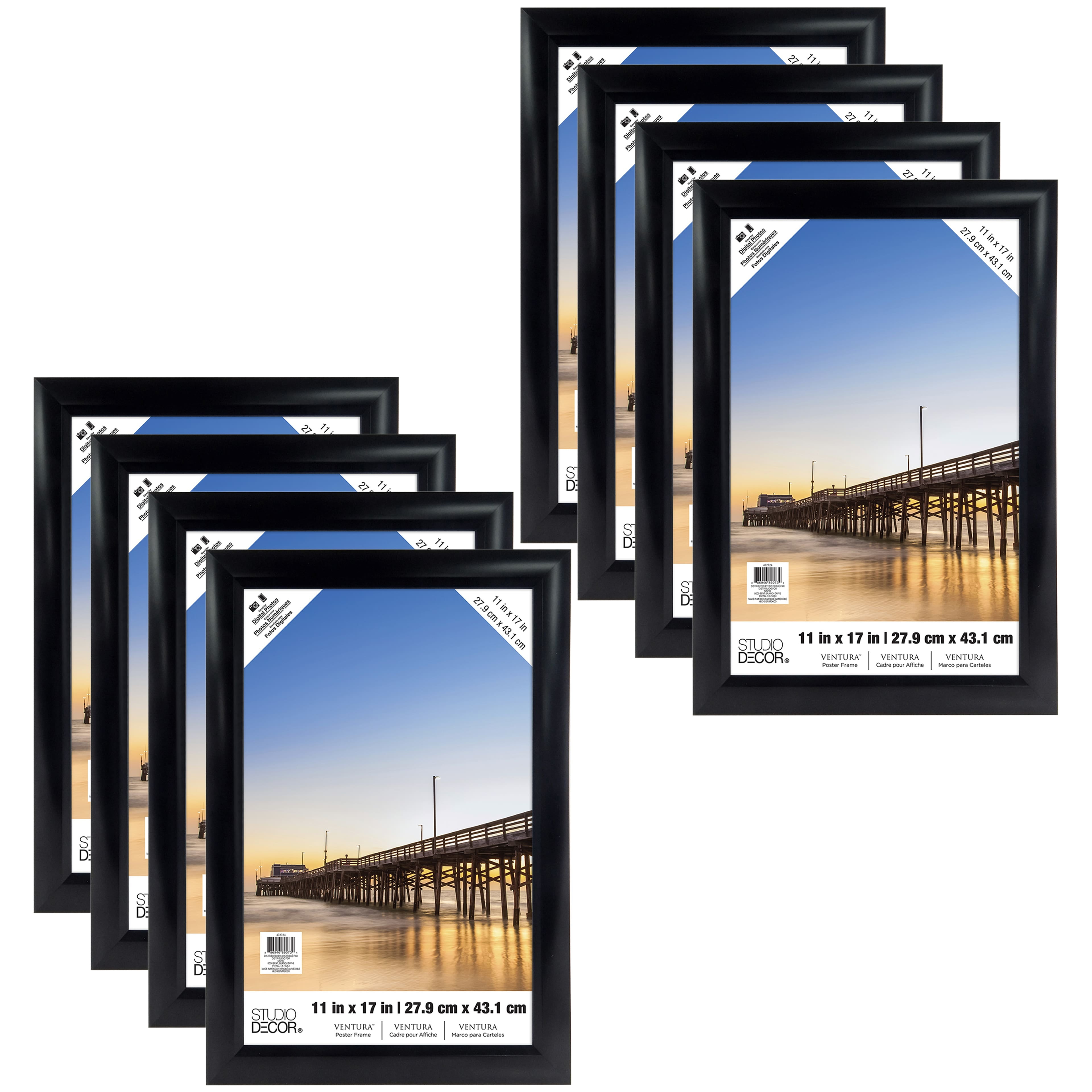 8 Pack Black Poster Frame, Ventura™ by Studio Décor®