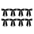 thumbnail image 1 of 8 Pack Black Satin Twist Tie Bows 6.1x9.8 Inch, Large Ribbon Decor for Gift Wrapping Baskets Wedding Birthday Christmas Party, 1 of 1