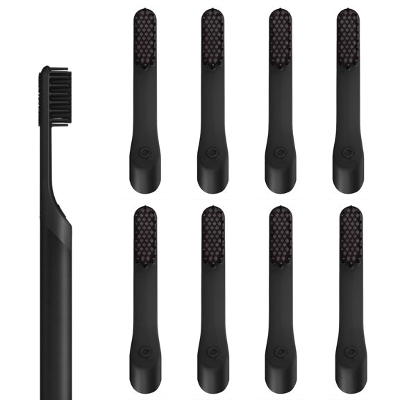 8-Pack Black Toothbrush Replacement Heads Compatible with Quip Electric Toothbrush Refill