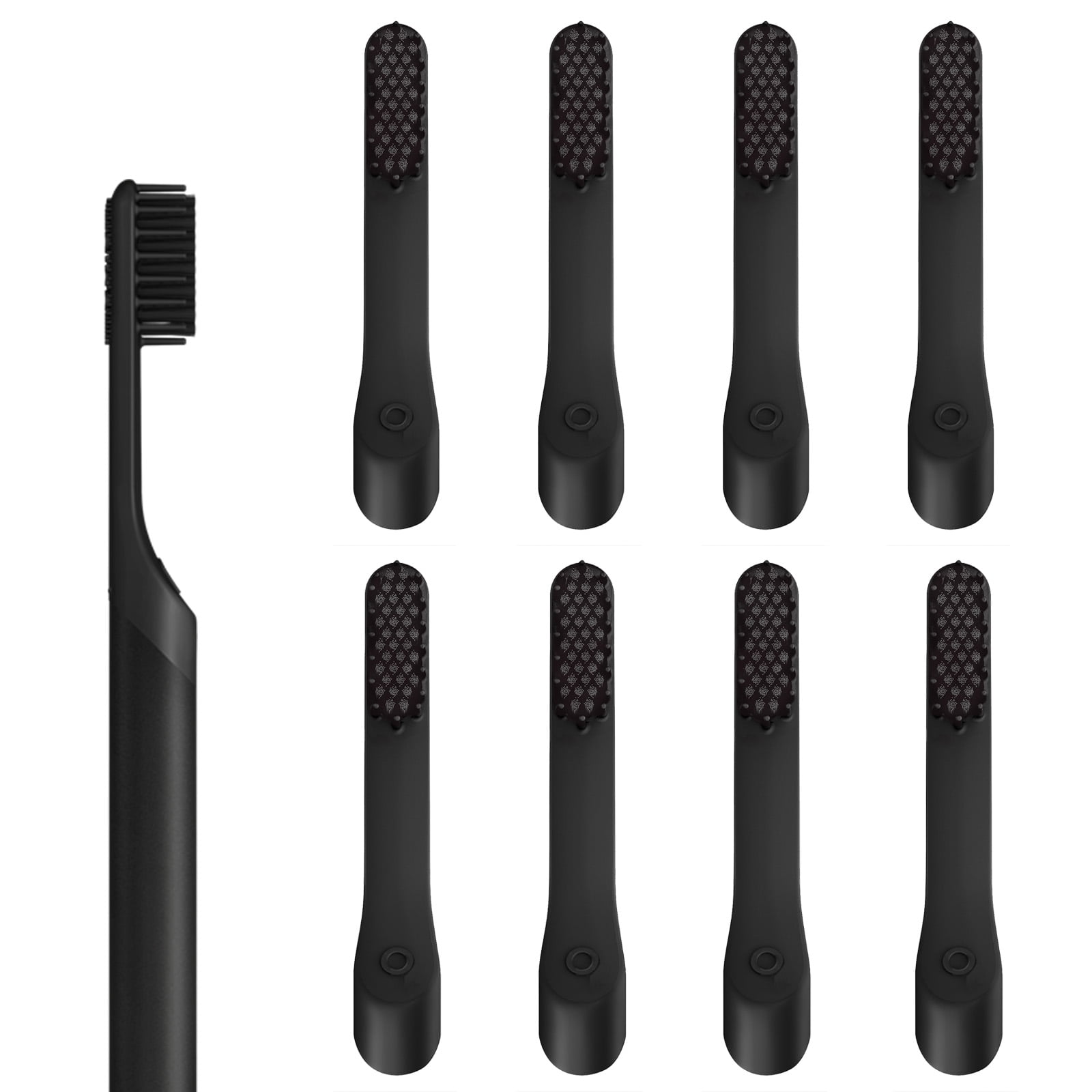 8Pack Black Toothbrush Replacement Heads Compatible with Quip Electric