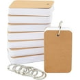 8 Pack Blank Flash Cards with Rings for Studying with 50 Sheets Each
