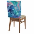 8 Pack Blue Water Waves Chair Back Covers Abstract Gradient Pink Modern ...