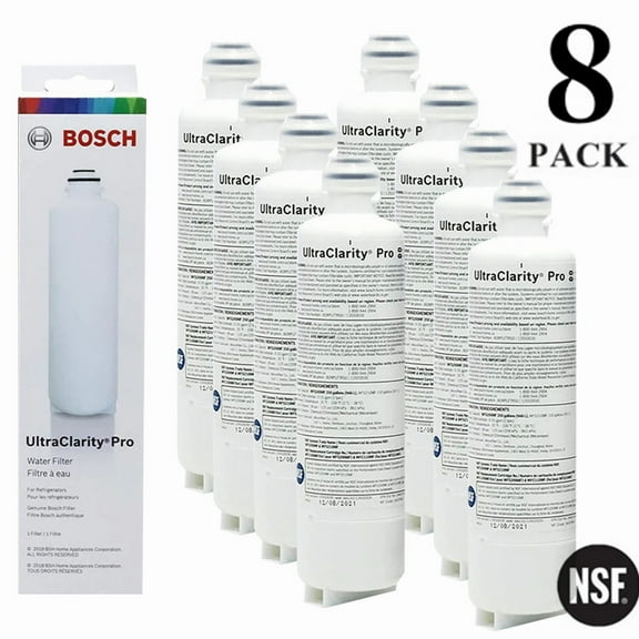 8 Pack - Bosch UltraClarity Pro BORPLFTR55 Compatible with REPLFLTR55, BORPLFTR50 Filter Cartridge