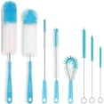 thumbnail image 1 of 8-Pack Bottle Brush Cleaner Set - Long Large Cleaing Brush for Narrow Neck Wine/Beer Bottles/ Flask/ Thermos/ Hummingbird Feeder/ Sport Well,Spout/Lid Brush,Straw Brush, 1 of 6