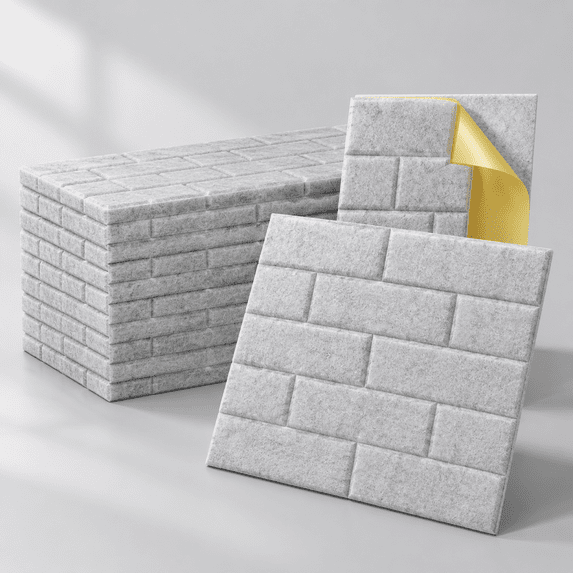 8 Pack Brick Acoustic Panels With Sadhesive 16