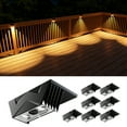 thumbnail image 1 of Yinghao 8 Pack Bright Solar Fence Lights Outdoor for Deck, Railing, Stair, Retaining Wall, Waterproof Led Accent Lamp Ambient Lighting with Spot Len, 1 of 8