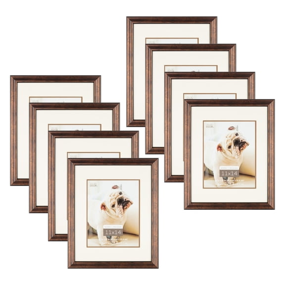 Studio Decor Bronze 11" x 14" Frame with Mat, Home, 8 Pack