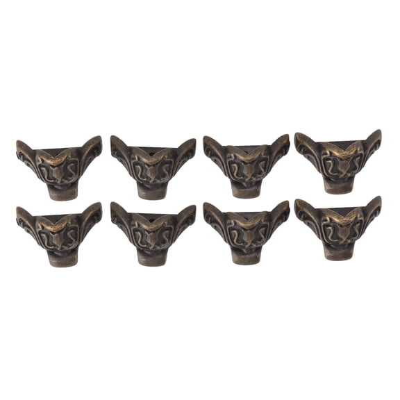 8-Pack Bronze Zinc Alloy Decorative Furniture Feet with Screws for Jewelry Boxes Small Cabinets 1.5x1.2x0.8 in 8pcs Boxes Small Cabinets