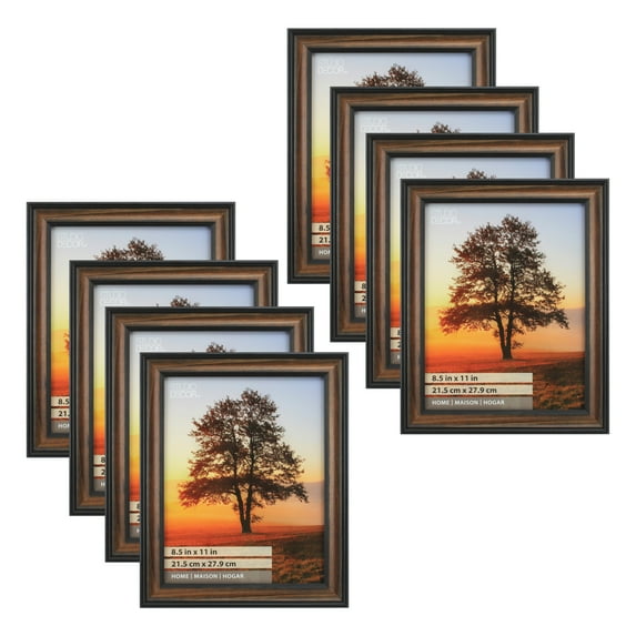 Studio Decor Brown & Black Thin Frame, Home Collection, 8 Pack