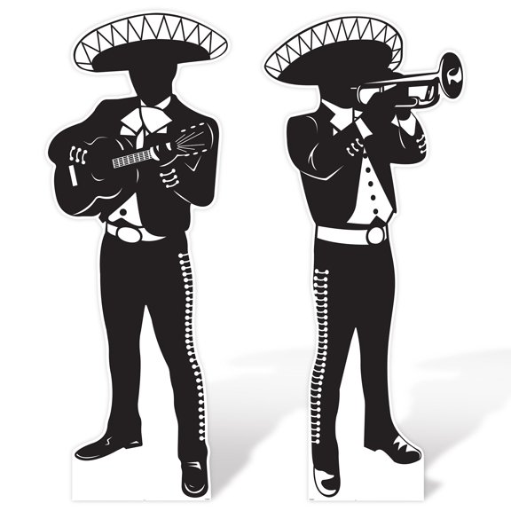 8 Pack Bulk Mariachi Silhouette Stand-Ups