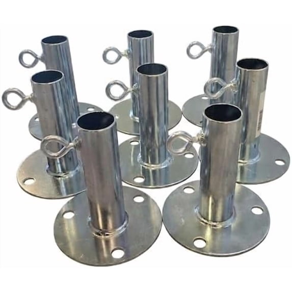 Packthis Notepad 8-Pack Canopy Foot Pad Fittings for Steel EMT Pipes (Receives 2-3/8 ...