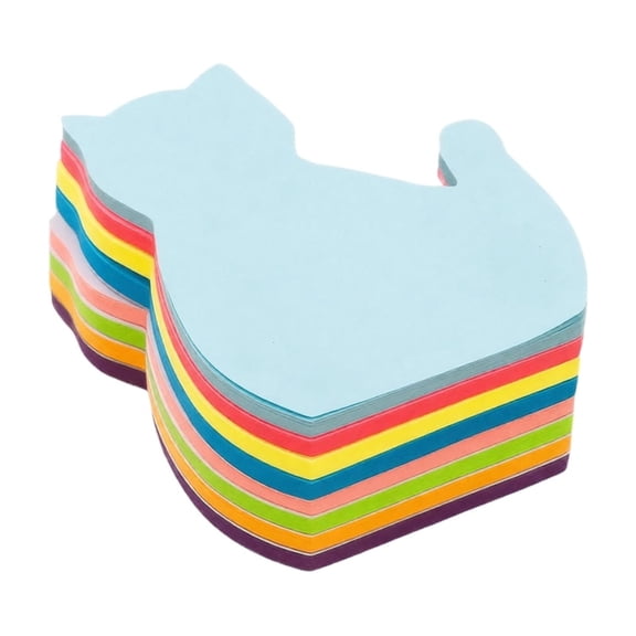 8 Pack Cat Shaped Sticky Notes Memo Pad Self Stick Note Paper for Indexing Reminders Labeling Messages and Planning