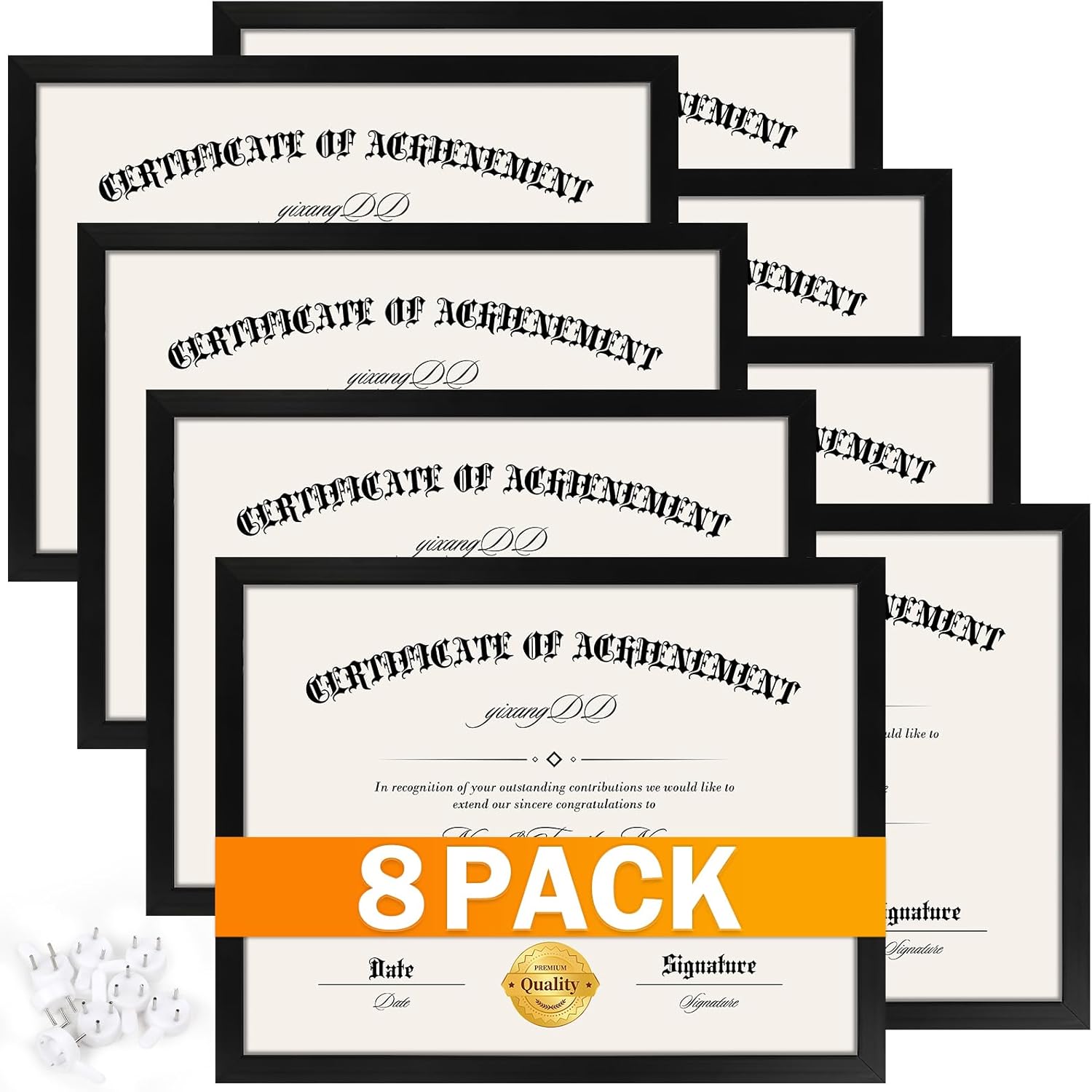 8 Pack Certificate Frames 8 5 X 11 College Diploma Frame With Clear 