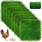 8 Pack Chicken Nesting Pads-12 12",Washable Thicken Artificia Grass Nesting Box Liners Pee Pads Reusable Laying Eggs Bedding for Chickens Coop Pet Outdoor Indoor