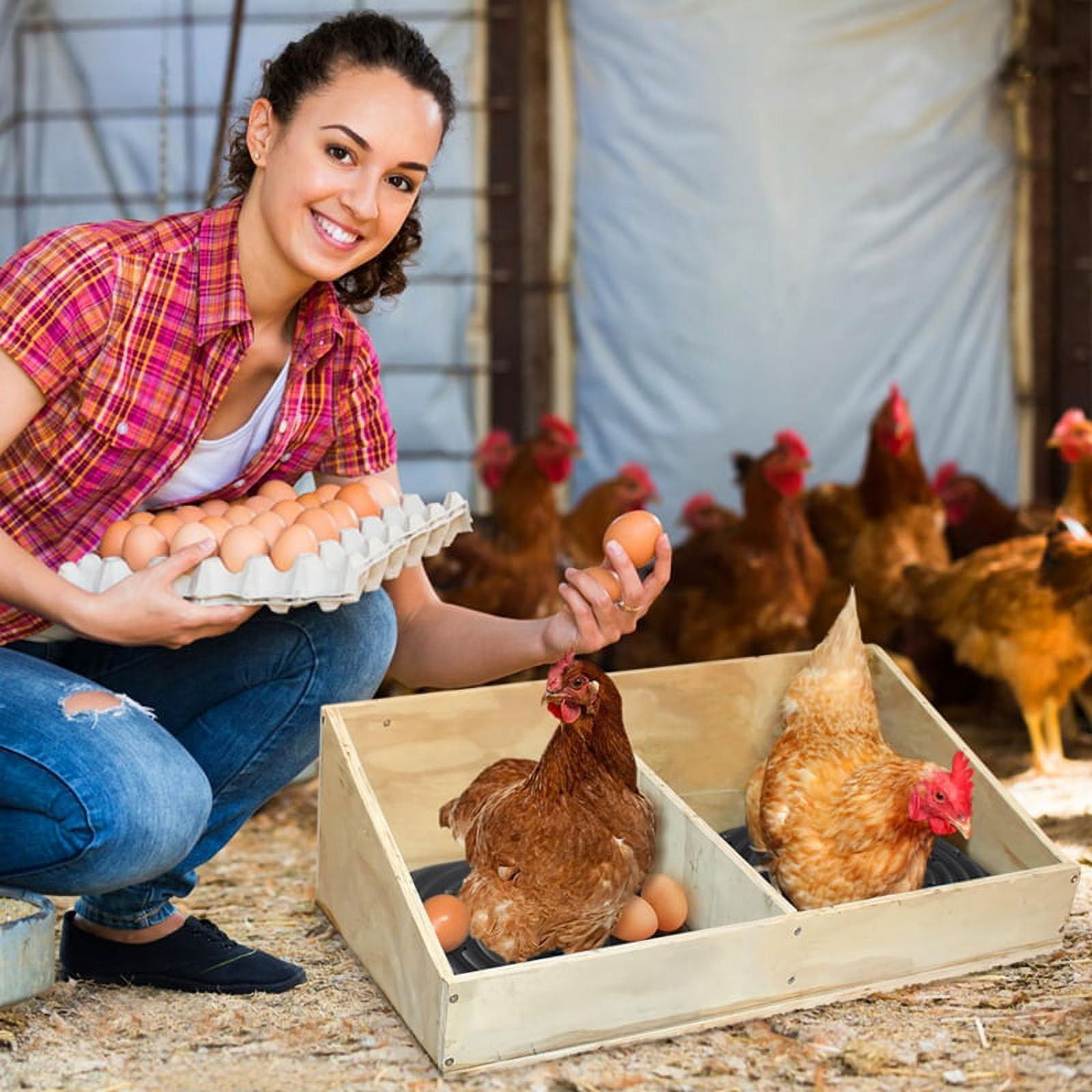 8 Pack Chicken Nesting Pads for Laying Eggs, Nesting Box Liners,Black
