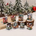 8 Pack Christmas Village Light Up House Resin Christmas Scene Village