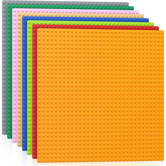 8 Pack Classic Baseplates 10" x 10" Large Building Plates for Building Bricks, Compatible with All Major Brands and Activity Table- Perfect STEM Gift for Builders