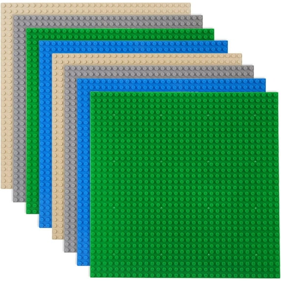 8 Pack Classic Baseplates Building Plates for Building Bricks 100% ...