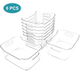 thumbnail image 1 of 8 Pack Clear Plastic Storage Bins, TAIMASI Plastic Pantry Organizers and Storage Bins with Handle, Multi-Use Clear Storage Containers for Home, Kitchen, Cabinet, Fridge Organization, 1 of 9