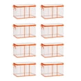 thumbnail image 1 of 8 Pack Clear Zippered Clothes Storage Bags – Foldable Moving Bags for Blankets, Comforters, Clothing, Books Organizer, 1 of 5