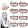 thumbnail image 1 of 8 Pack Clips with Safety Pins, Strong Chunni Grip Dupatta Setting Clips Indian for Woman Black, 1 of 7