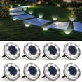 thumbnail image 1 of 8 Pack Cold White LED Medium-Size Ground Lights, Waterproof Landscape Path Lighting, 1 of 6