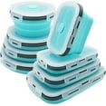 8 Pack Collapsible Silicone Food Storage Containers with Lids Space
