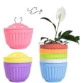 thumbnail image 1 of 8 Pack Colorful Wall Hanging Planters for Indoor Outdoor Plants, Wall Hanging Plant Holder with Drainage Hole, Balcony planters Railing Hanging Pot, Plant Wall Mount Decor with Hooks/Screws, 1 of 9
