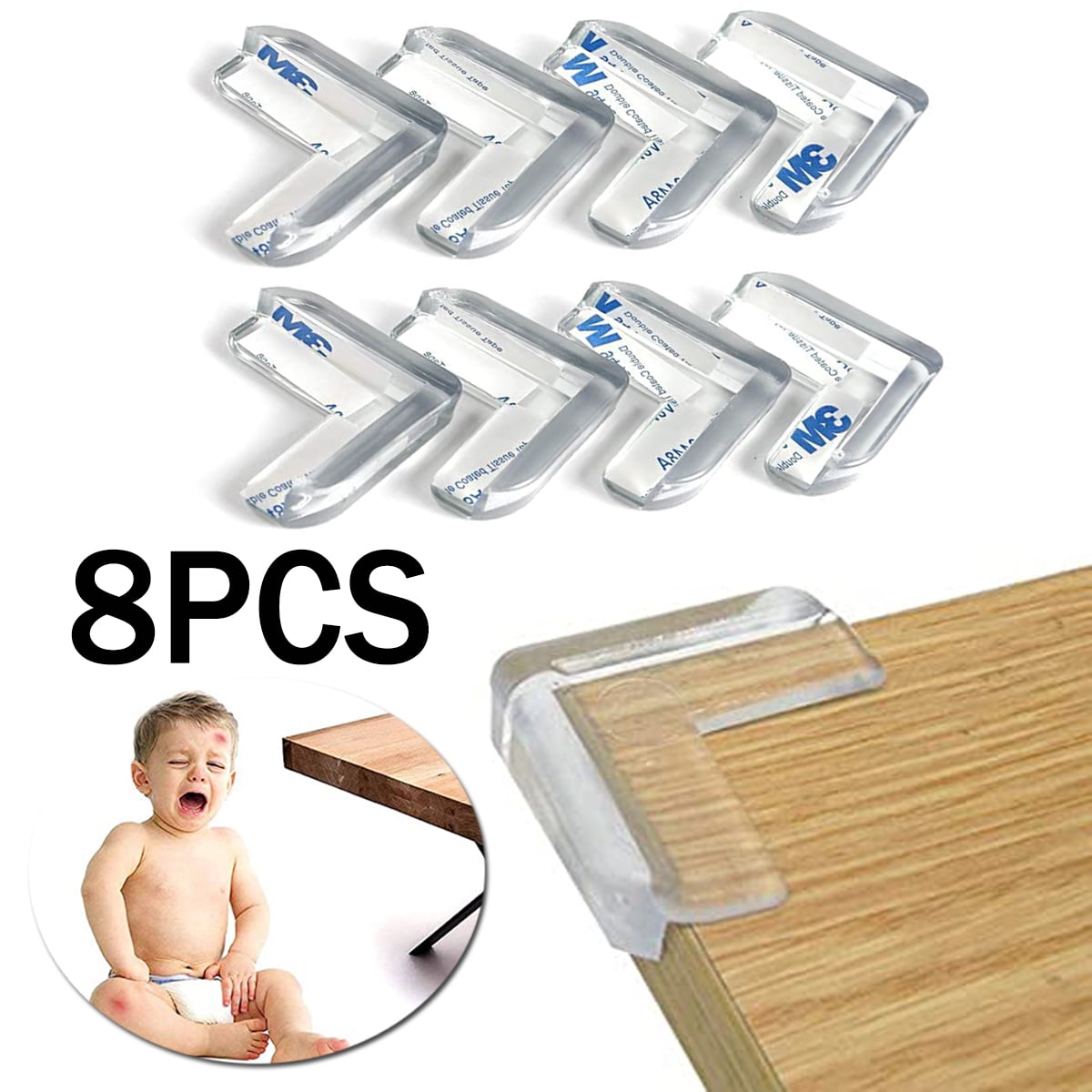 NOGIS Corner Protector for Baby - 12PCS, Anti Collision Corner Protectors  with Adhesive, Furniture Corner Guard & Edge Safety Bumpers, Keep Baby  Child Safe (Clear Round) 