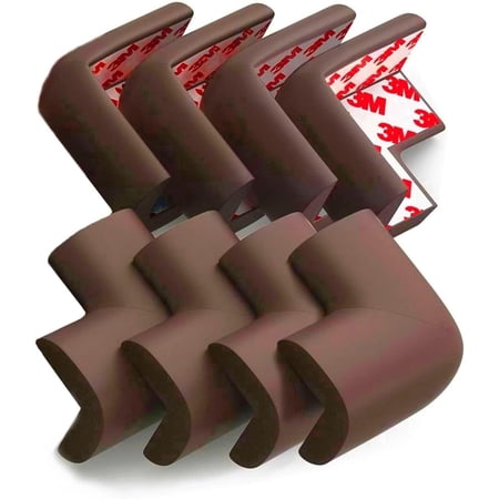 Komfortology Brown Foam Corner Protectors, 8 Count with 3M Adhesive