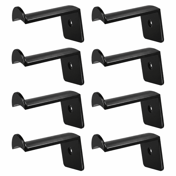 8 Pack Cowboy Hat Hooks for Wall, Black ABS Hat Hooks Adhesive or Screw Mount for Cowboy Hats and Caps