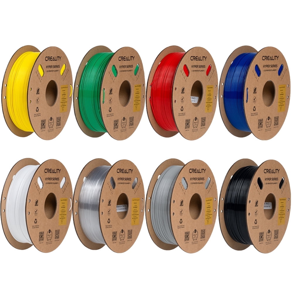 8 Pack Creality Hyper PETG Filament for K1 Max K2 Plus Ender 3 V3 SE/V3 SE 3D Printer High Speed 300mm/s 3D Printer Filament for DIY-Muticolor