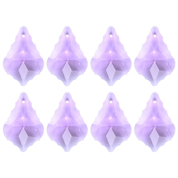 8-Pack Crystal Maple Leaf Prisms, 38mm/1.5 Inch Hanging Crystals Chandelier Prisms for Home/Windows/Garden/DIY[Purple]