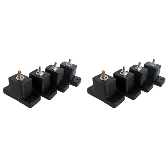 8 Pack Cushion Air Conditioner Rubber Shock Absorbing Anti-Vibration Isolator Pads Bracket Black