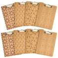 thumbnail image 1 of 8 Pack Cute Clipboards Bulk Supply with Low Profile Clip - Wooden Clip Boards for Office, School, Classroom, Fits Letter Size 8.5x11 and A4 Paper (8.8 x 12.4 in), 1 of 11
