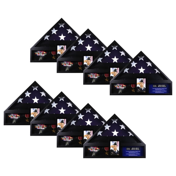 8 Pack: Deluxe Flag Case with Photo Display by Studio Decor