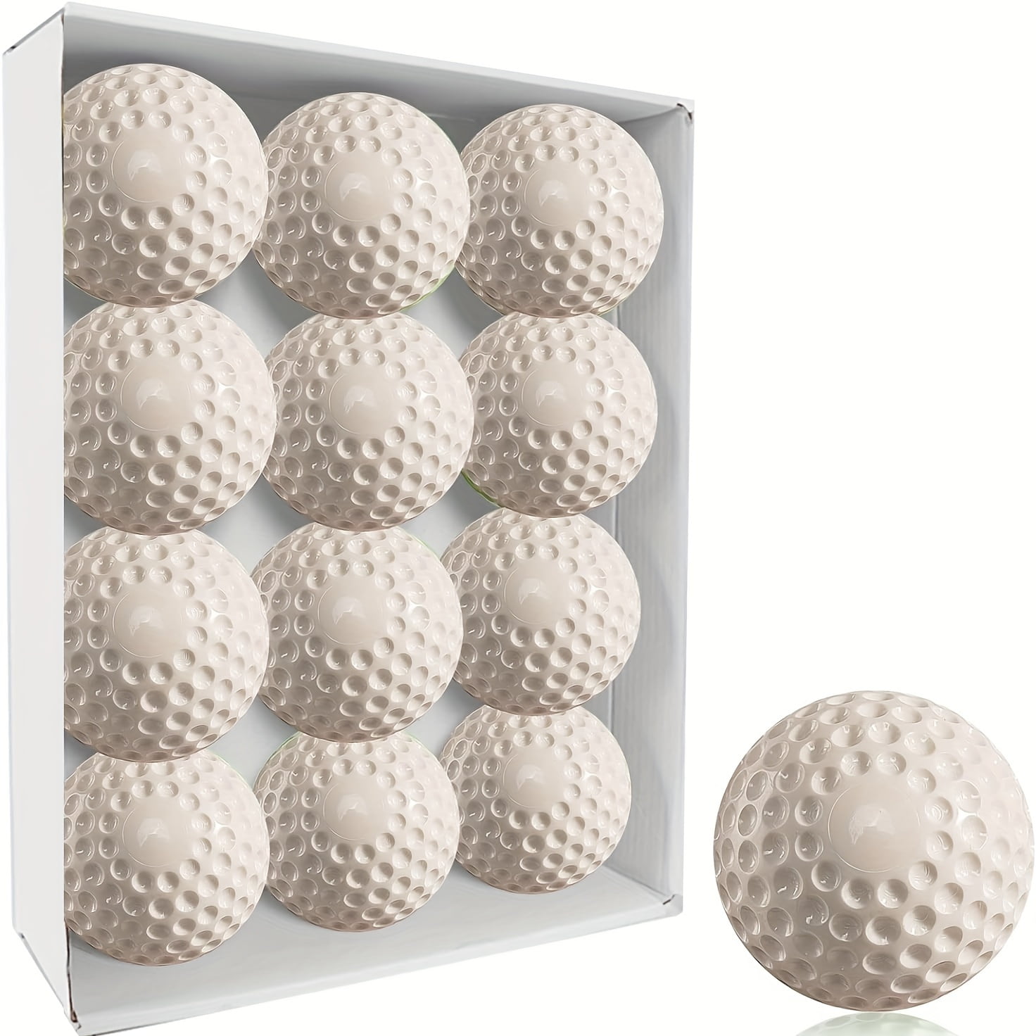 8 Pack Dimpled Baseballs 9Inch Pitching Machine Baseballs Practice