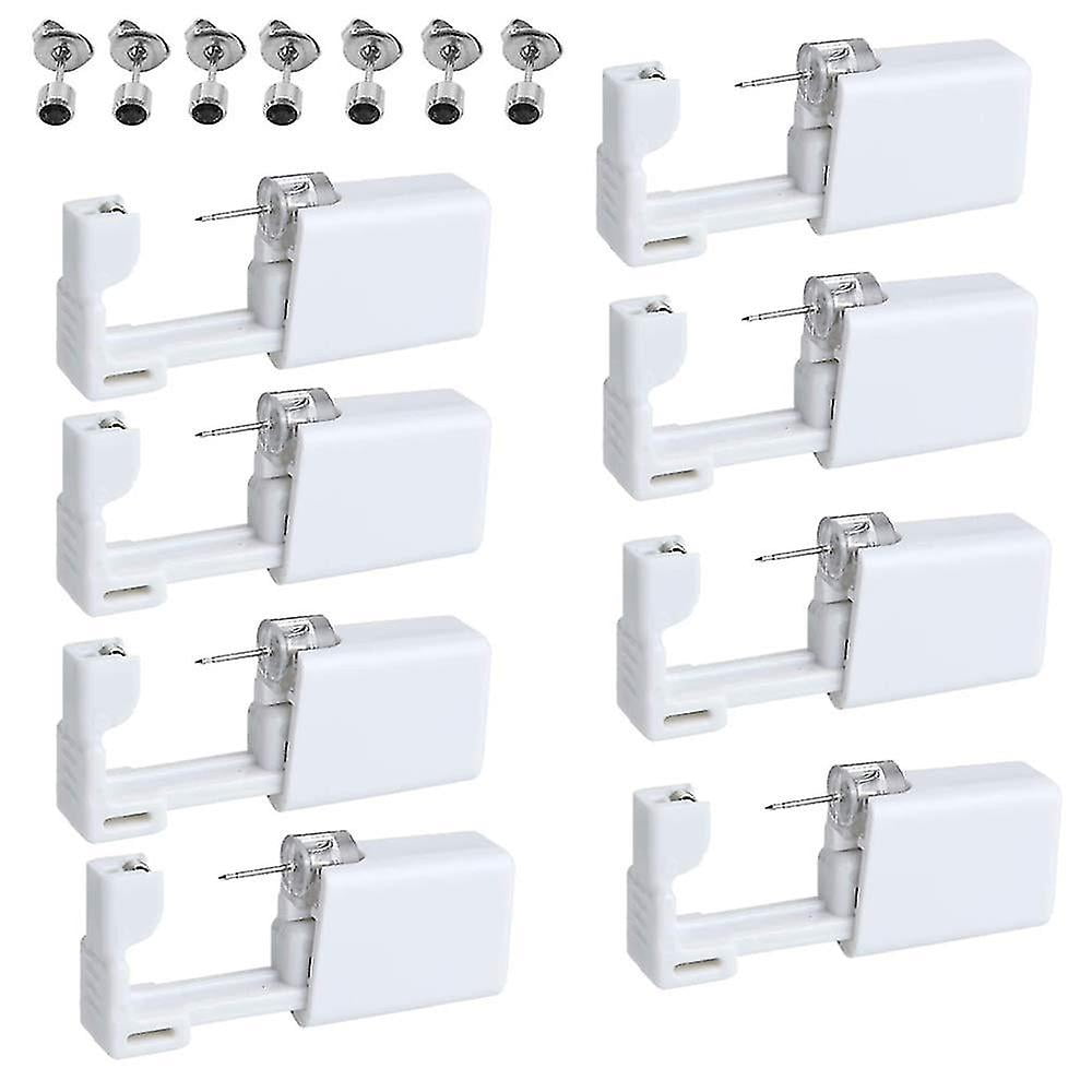 8 Pack Disposable Ear Piercing Gun With Ear Studs Asepsis No Pain