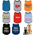 thumbnail image 1 of 8 Pack Dog Clothes for Small Dogs Boy and Girl, Soft and Breathable Puppy Kitten Dog Shirts with Letters for Pet Dogs Cats,Dog T-Shirts Apparel Sleeveless Vests for Chihuahua Yorkies, 1 of 5