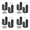thumbnail image 1 of 8 Pack Door U Brackets Open Bar Security Door Brackets for Home,Garage Door Reinforcement Fits 2X4 Boards, 1 of 8