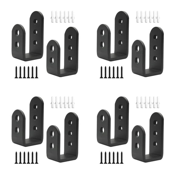 8 Pack Door U Brackets Open Bar Security Door Brackets for Home,Garage Door Reinforcement Fits 2X4 Boards